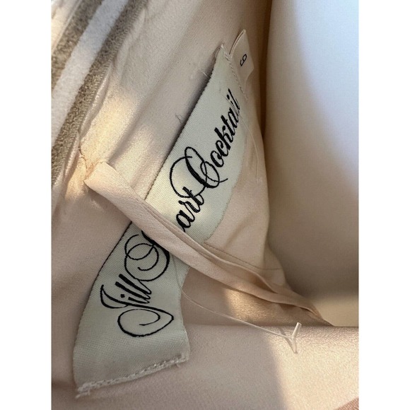 Jill Stuart Collection Dress Women's Beige Silk Bustier Cocktail Dress Size 6 - Picture 10 of 10